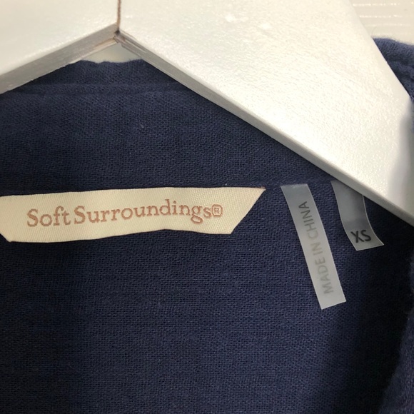 Soft Surroundings Saba Tunic Top Navy - Picture 8 of 12